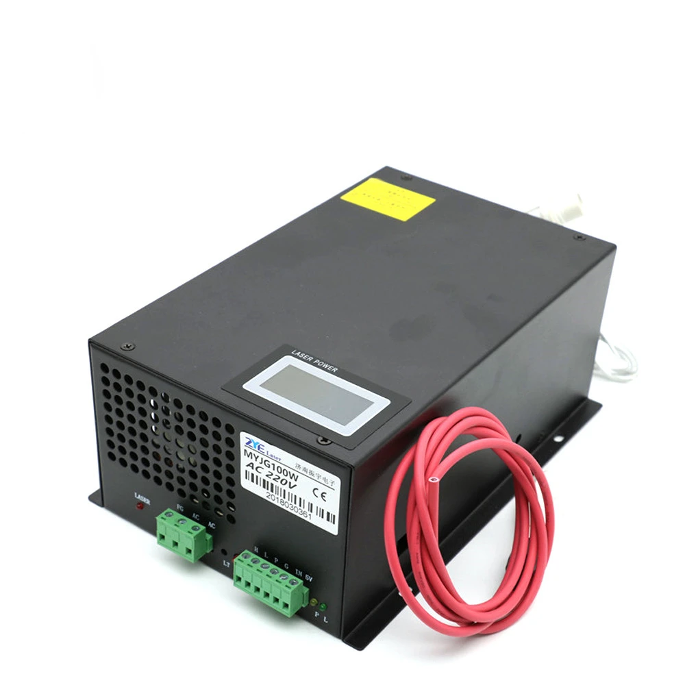 QDLASER MYJG-100W CO2 Laser Power Supply 100W LED Monitor For Co2 Laser Engraving and Cutting Machine