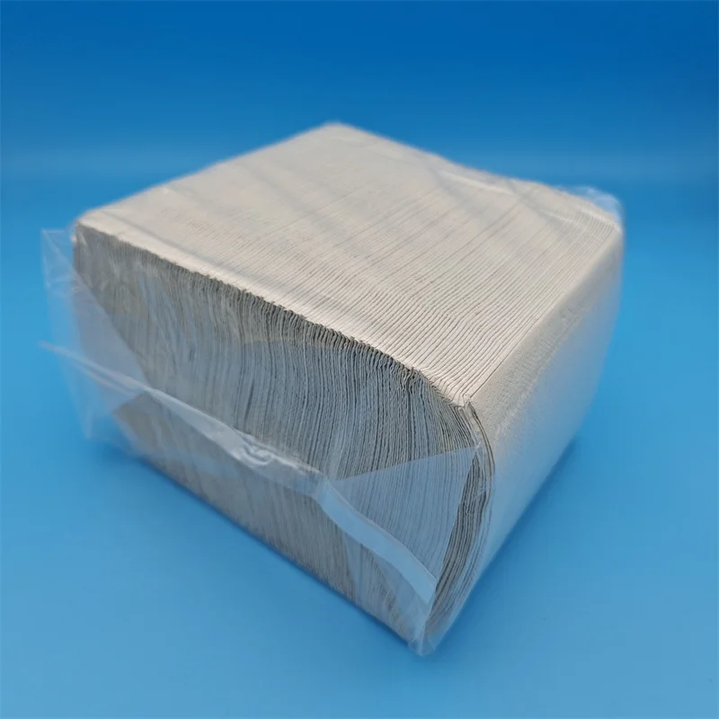 Wholesale Distributor Virgin White Custom Logo Cocktail Disposable Paper Dinner Inter Fold Napkin