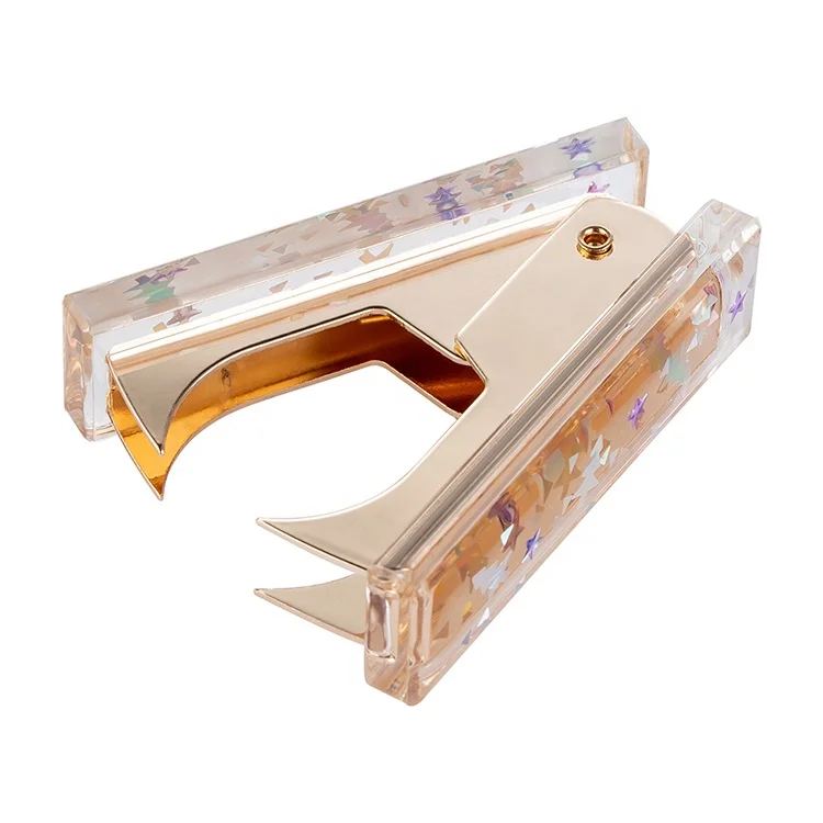 
Huisen 2020 прозрачный акриловый степлер для удаления штифтов розовое золото офисные принадлежности для рабочего стола для домашнего использования 