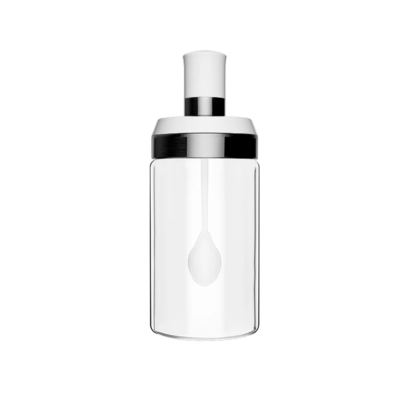 
Factory Direct Sale Spice Jar Seasoning Bottle With Spoon Tempered glass cooking bottle condiments bottles seasoning 