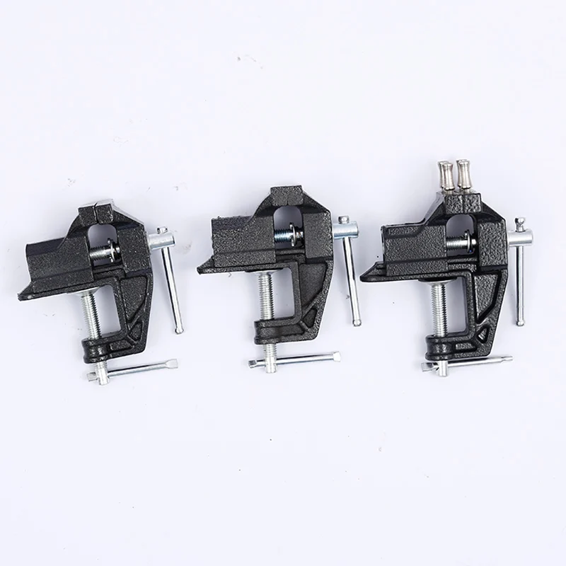 
Fixed table vise with drill clamp Drill Clamp Fixed Table Vise Universal Bench Vise 