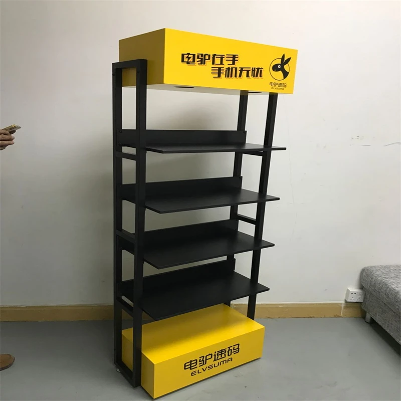 Metal Item Storage Rack, Mobile Phone 3C Digital Products Headphones Speakers Display Stands, With Hooks