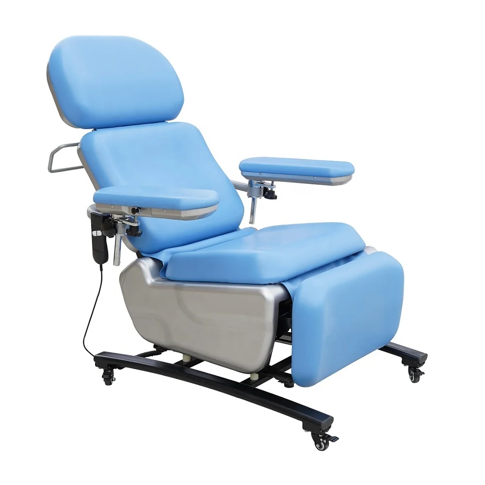 New DH-XD104  electric patient dialysis blood collection medical chair with wheel