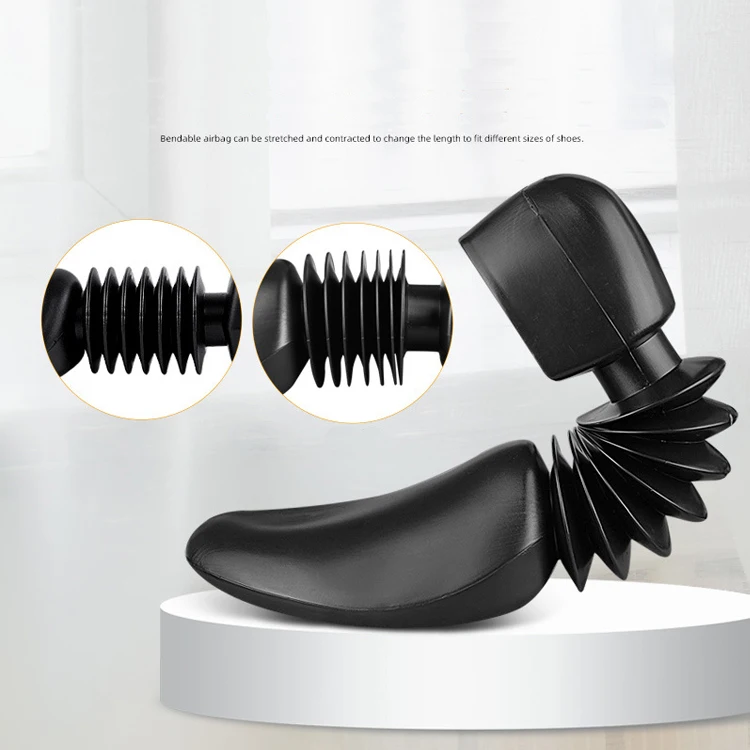 black plastic inflatable air adjustable men shoes stretcher