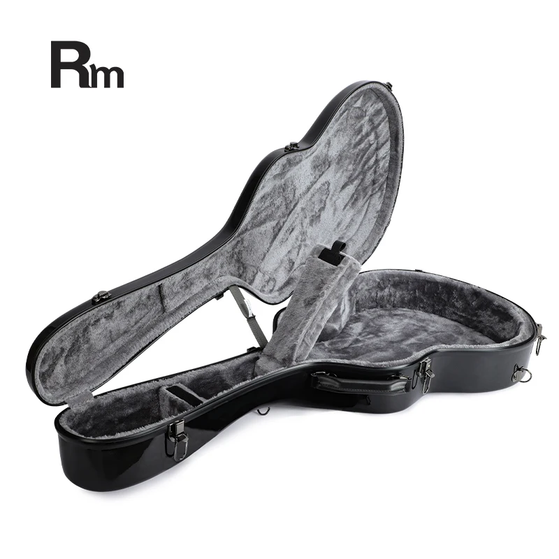 SUN-C BK Rm Rainbow  waterproof light gloss  leather over 41 inch folk music ballad  acoustic guitar fiber glass case