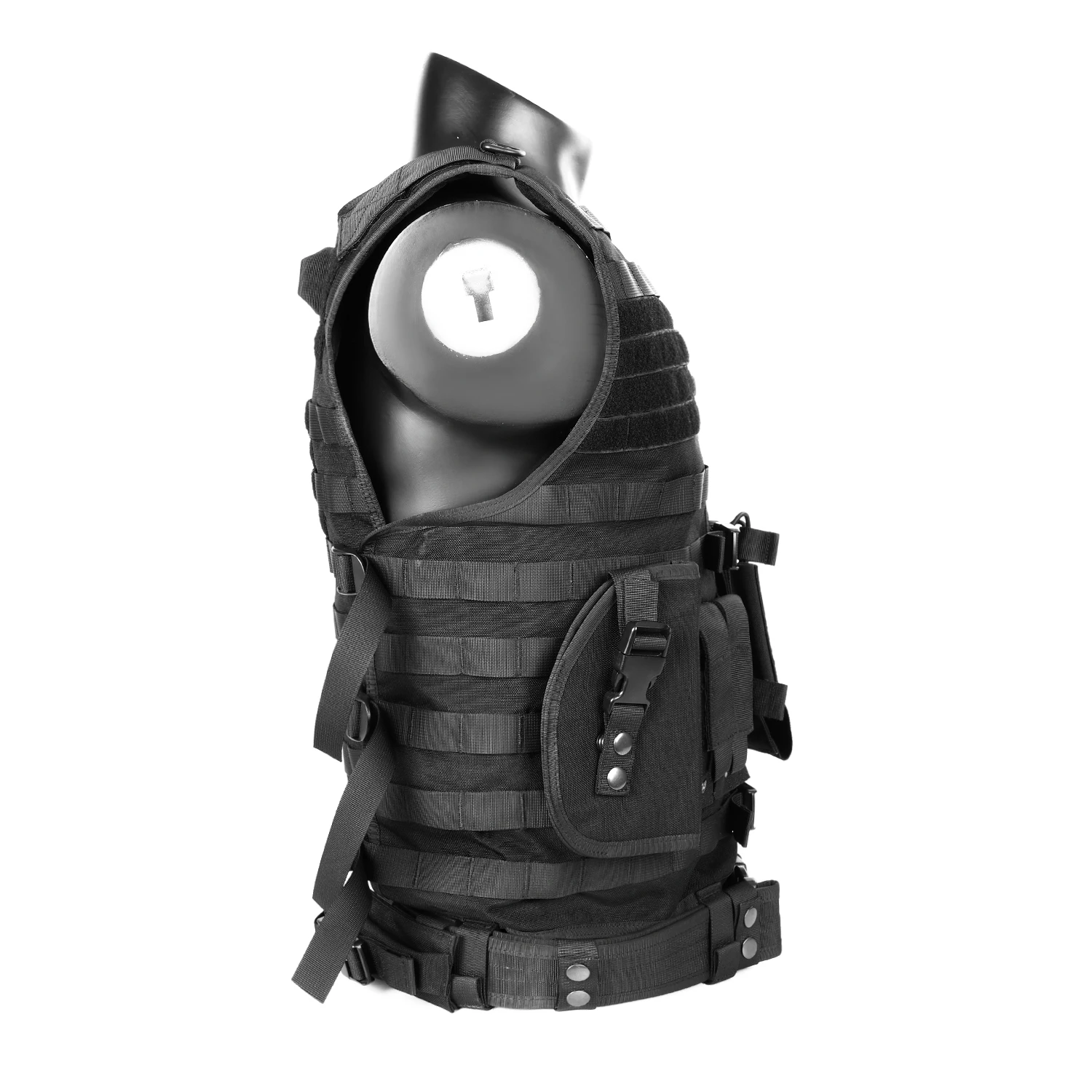 Tactical Gear Plate Carrier with Triple Linkage Pouch Adjustable Modularity Quick Release 1000D nylon Tactical Vest