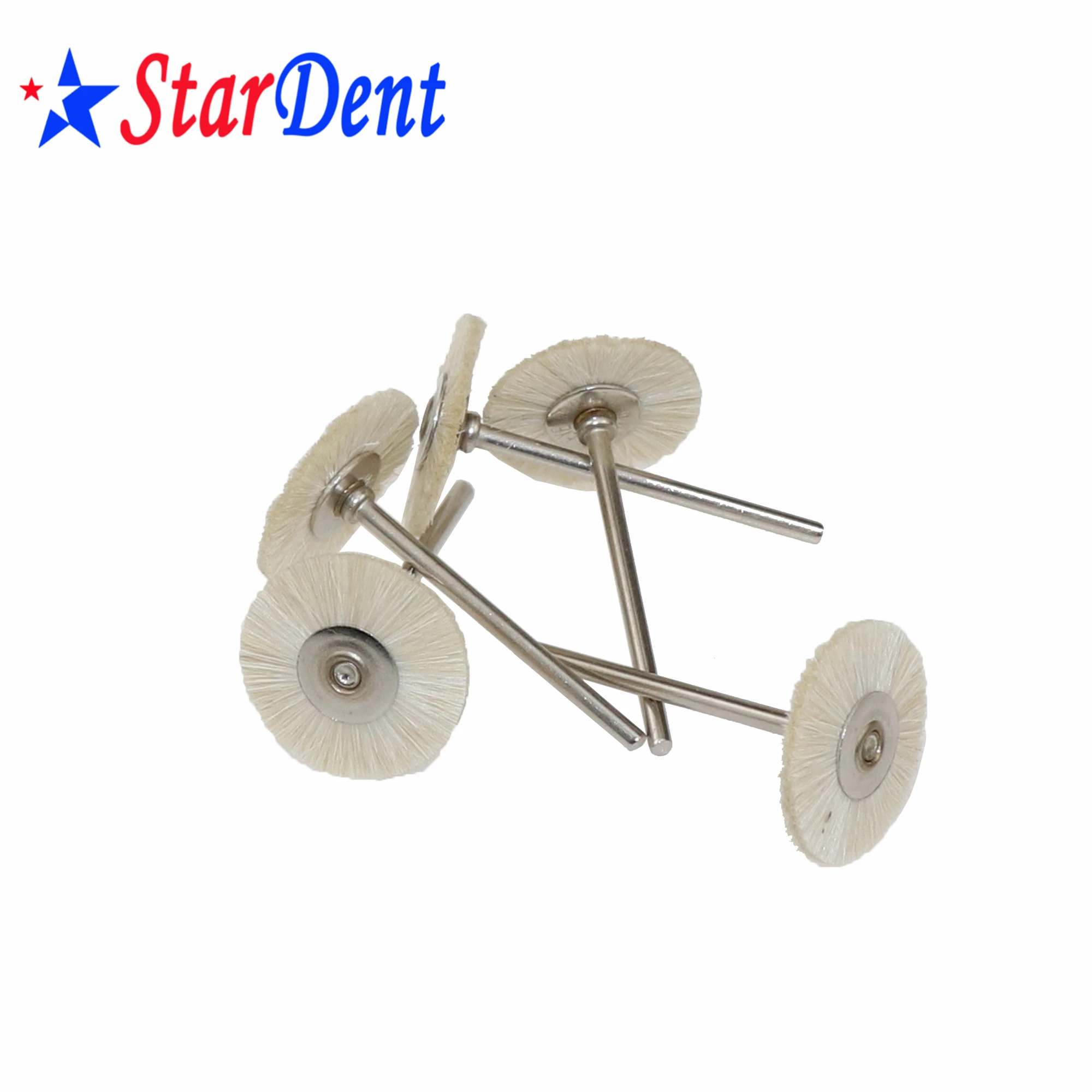 Dental White Wool Wheel Rotary Tools Laboratory Polishing Prophy Brush Dental Disposable Product