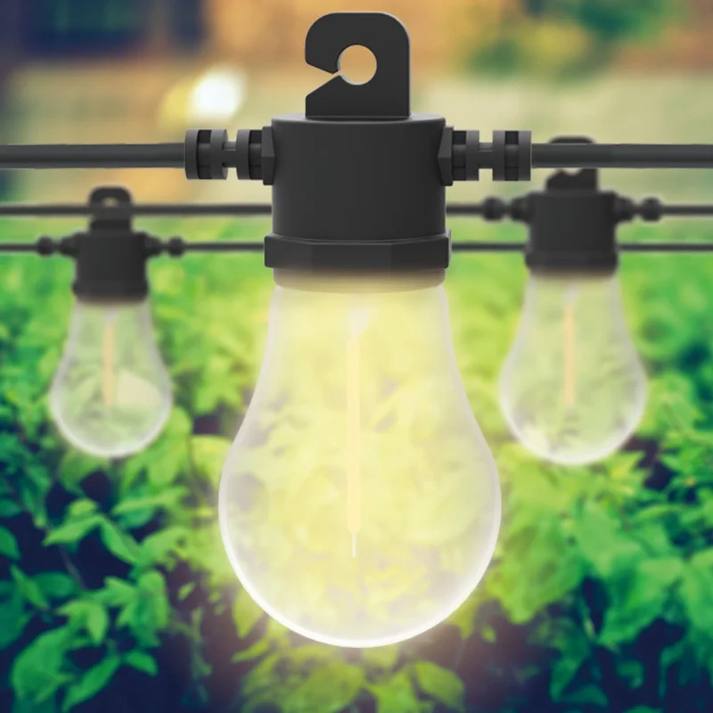 
2021 New Product Waterproof LED Ip65 15 Bulb Patio Christmas Use Fence String Lights 