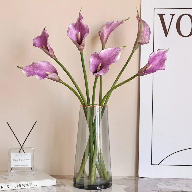 Calla Lily Low MOQ DIY Artificial Flowers for Boho Home Decor Simulation Calla Lily Arrangement Floral EVA Simulation Lily