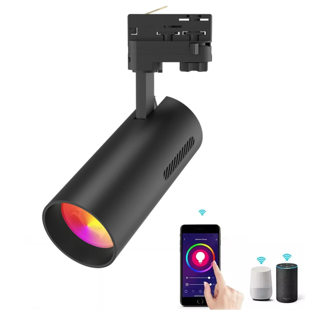 Smart Commercial Tuya RGB RGBW Track Light Tuya Zigbee 10W 15W 20W RGBCW RGBWW LED Track Light