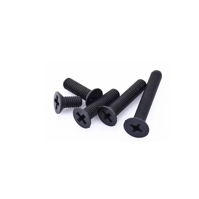 Haiyan M1 M1.2 M1.4 M1.6 M2 M2.5 M3 M4 Din965 Mini Micro Black 304 нержавеющий стальной крестообразный Винт с плоской потайной