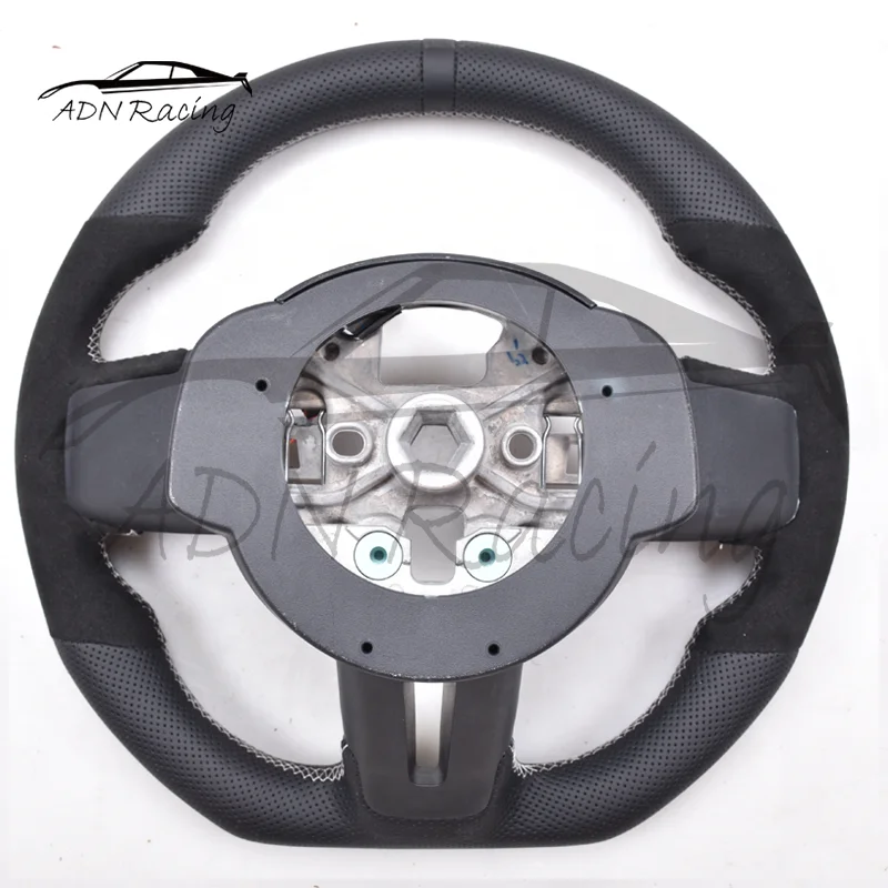 Perforated Leather with Italy Al.cantara Custom Steering Wheel For FORD MUSTANG 2018+