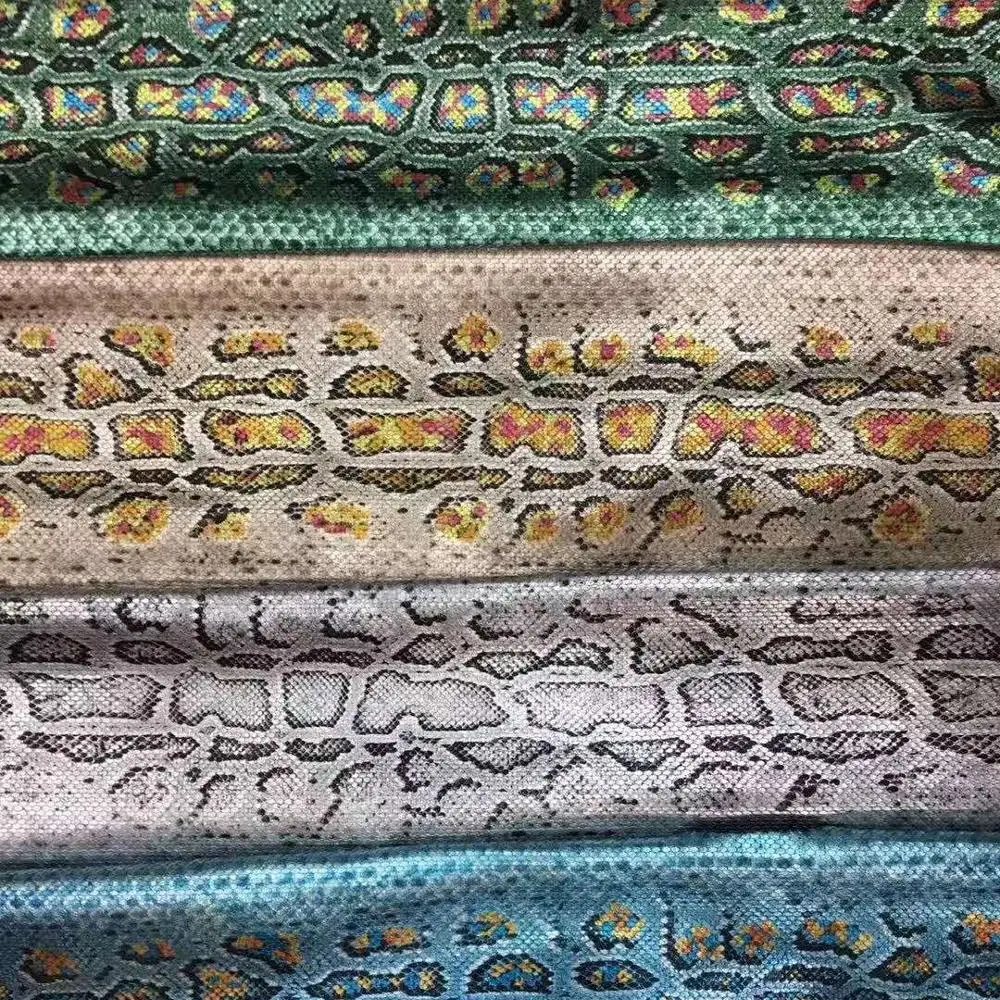 Wholesale FINISHED Calf Hide Leather with Snake Pattern Printed Real Cow Hide Fabric Selected High Quality Leather