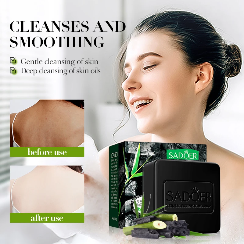 Wholesale SADOER Private Label Ginger Mint Coconut Sea Salt Orange Plant Extract Essential Oil Vitamin C Body Clean Solid Soap