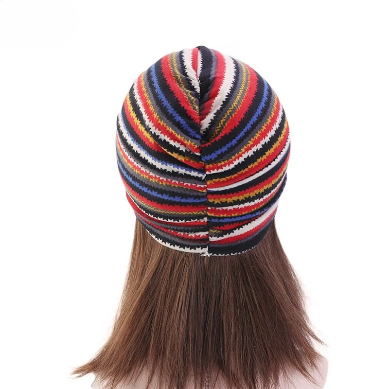 Wholesale Custom Logo Hair Accessories African Pattern Twist Turbans Head Wrap Muslim Polyester Turban Caps For Women