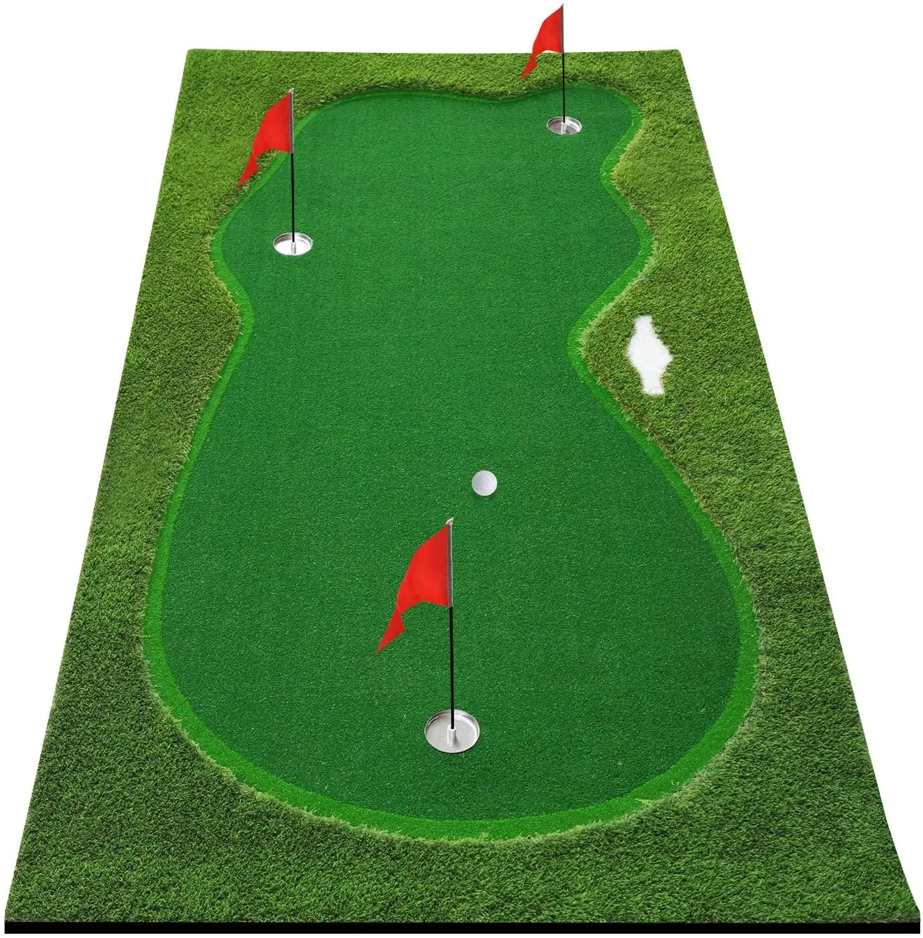Golf Putting Green/Mat-Golf Training Mat- Professional Golf Practice Mat- Green Long Challenging Putter for Indoor/Outdoor