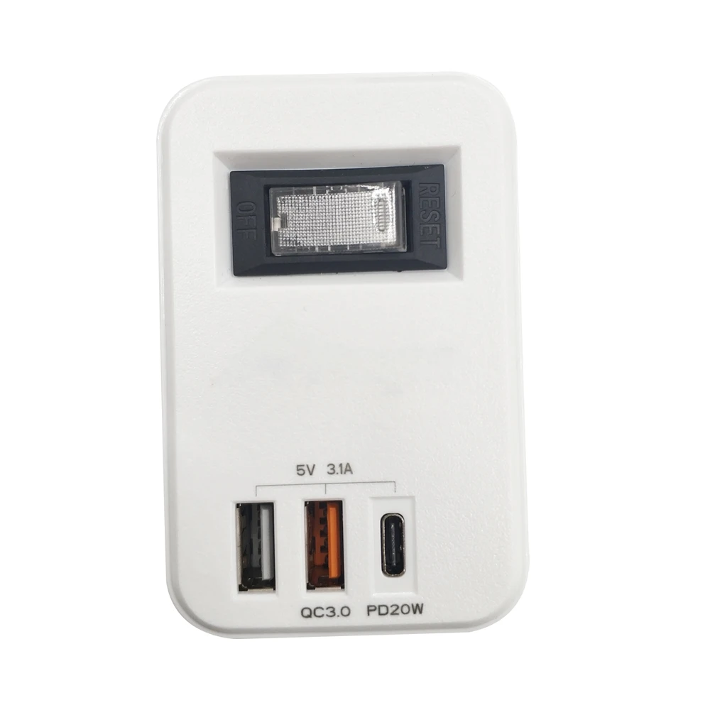 Новейший дизайн футболка стандарт США лаборатории тестирования электроприборов, США (ETL) Мульти usb для подключения ЖК-дисплея к порту розетки удлинитель розетка с PD20W портом типа C и выключателя