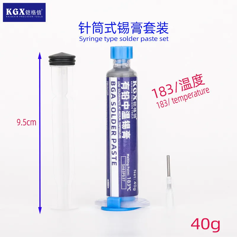 Syringe set Lead medium temperature and low temperature138/183 With needle push  solder paste solder paste