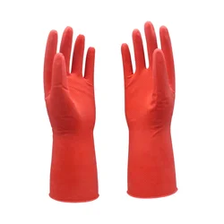 Лидер продаж бытовые латексные хлопковые кухонные перчатки с распылителем желтые резиновые