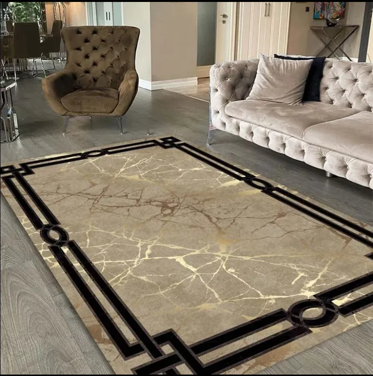 custom Marble design Large size 3m Vintage carpet Luxury Floor mat 3D Printed Abstract Living Room carpets and Rugs