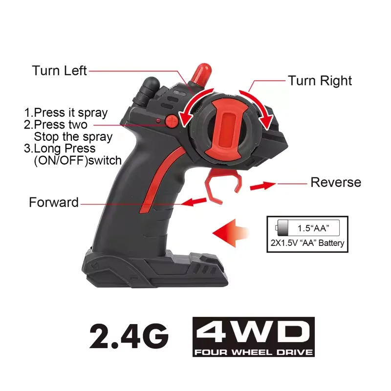 2.4G High Performance 1/16 Ferrary Remote Control Model Toy Cars High Speed Racing Car With Spray Lighting