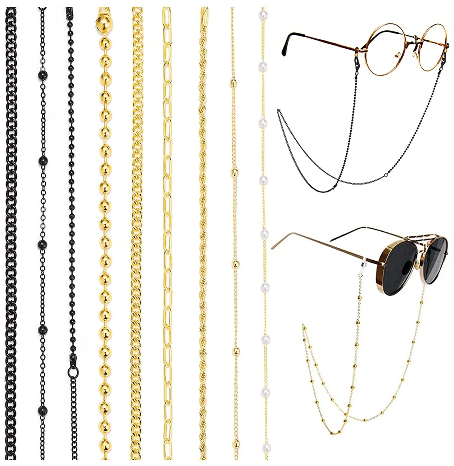 Eyewear Accessories Gold Chain Sun Glasses Rope Necklace String Eye Glasses Eyeglasses eyeglasses chain