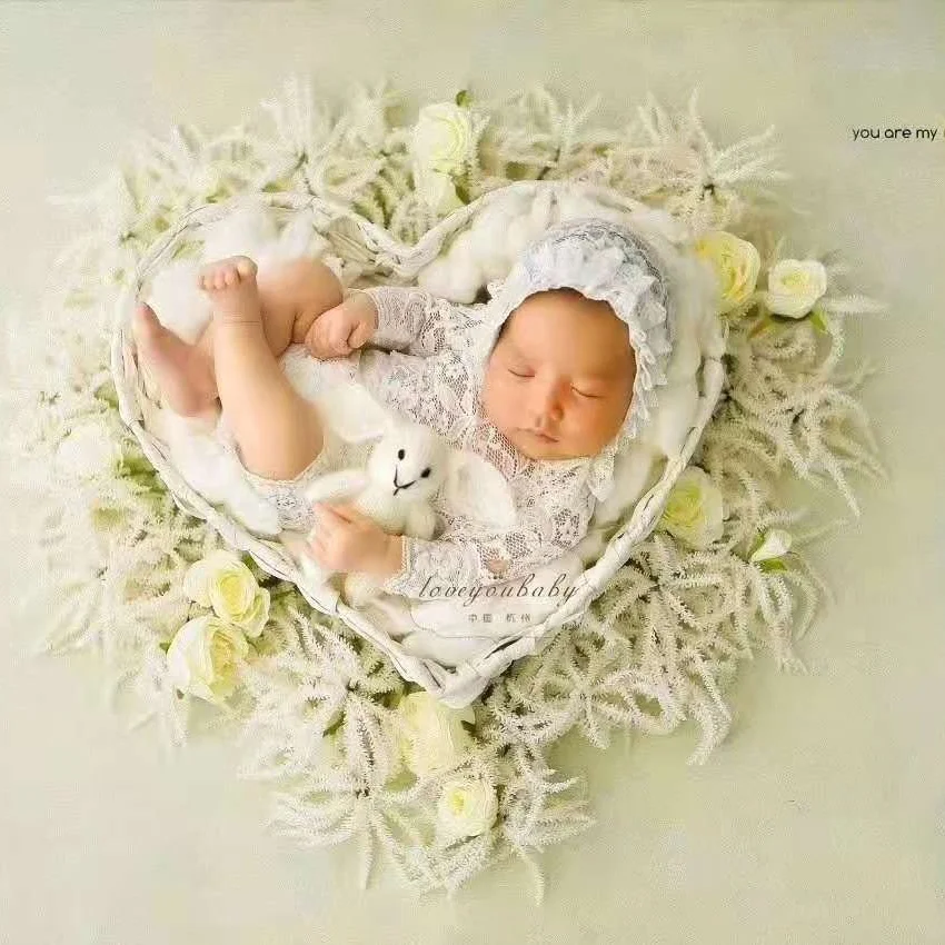 Baby Newborn Photography Props Doll Studio Photo Props Newborn Knitted Rabbit Toy Animal Filler Stuffer