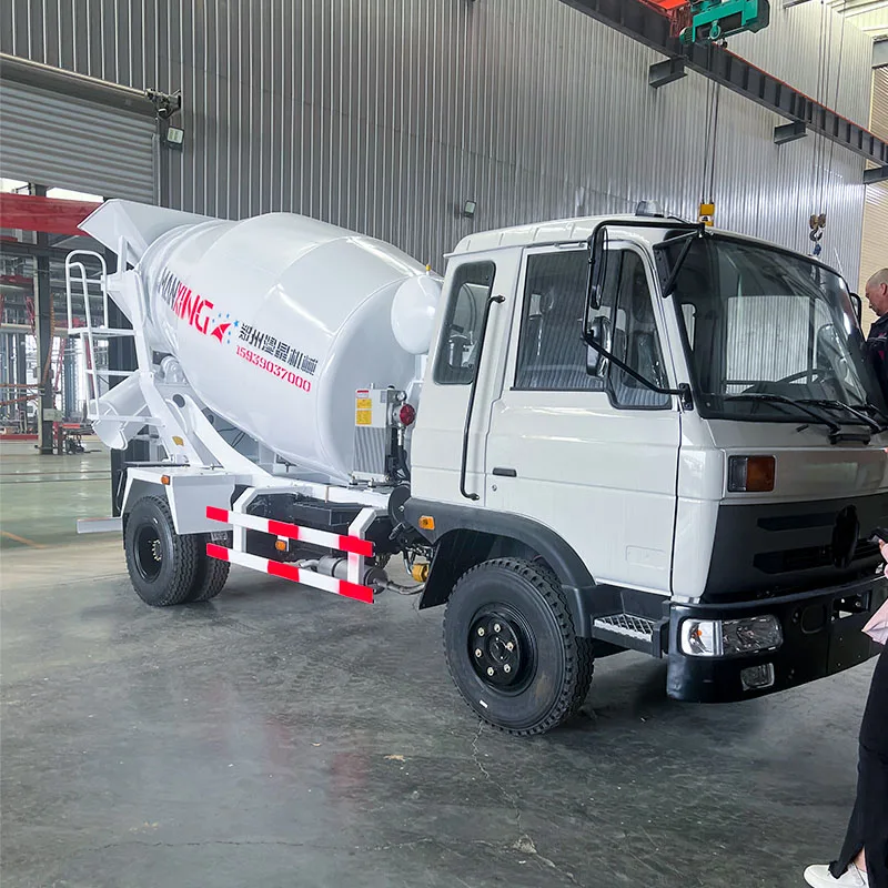 Mini 5-Cube Concrete Mixer Truck Wet and Dry Materials Cement Mixer for Construction Sites Commercial Transport Vehicle