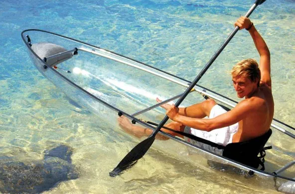 Vicking nice price double seat kayak transparent kayak ocean clear bottom with paddle