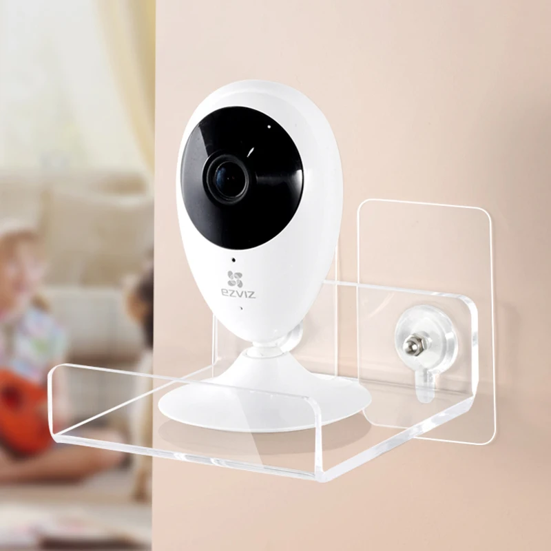Wholesale Small Acrylic Hanging Wall Shelf Acrylic Floating Wall Shelves For Security Cameras Baby Monitors