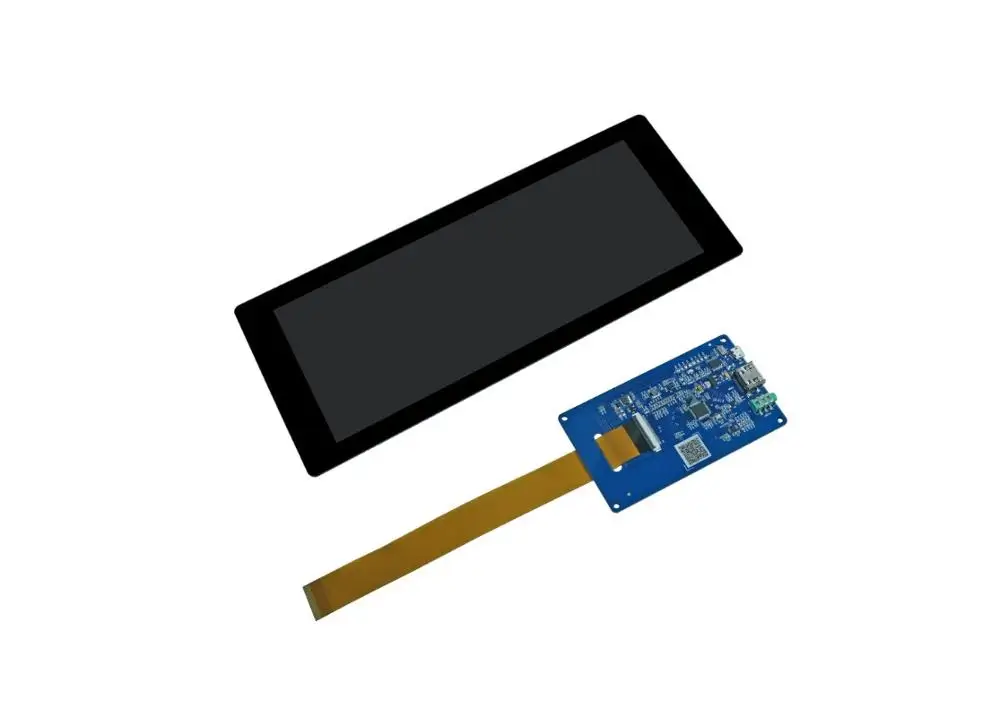 6.86 inch bar lcd screen panel with touch hmi control board  stretched shoe shelf display