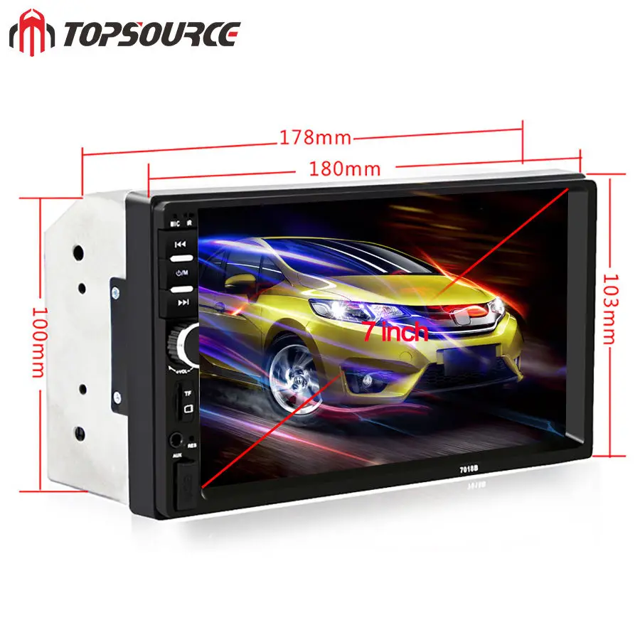 Автомагнитола 2 din 7018B MP5-плеер с 7-дюймовым сенсорным экраном радио и камерой заднего вида