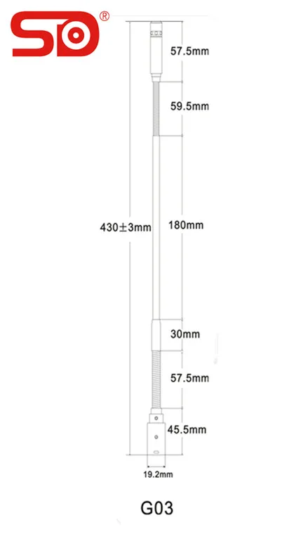 SINGDEN G03 wired gooseneck microphone for conference system 3 pin XLR condenser microphone