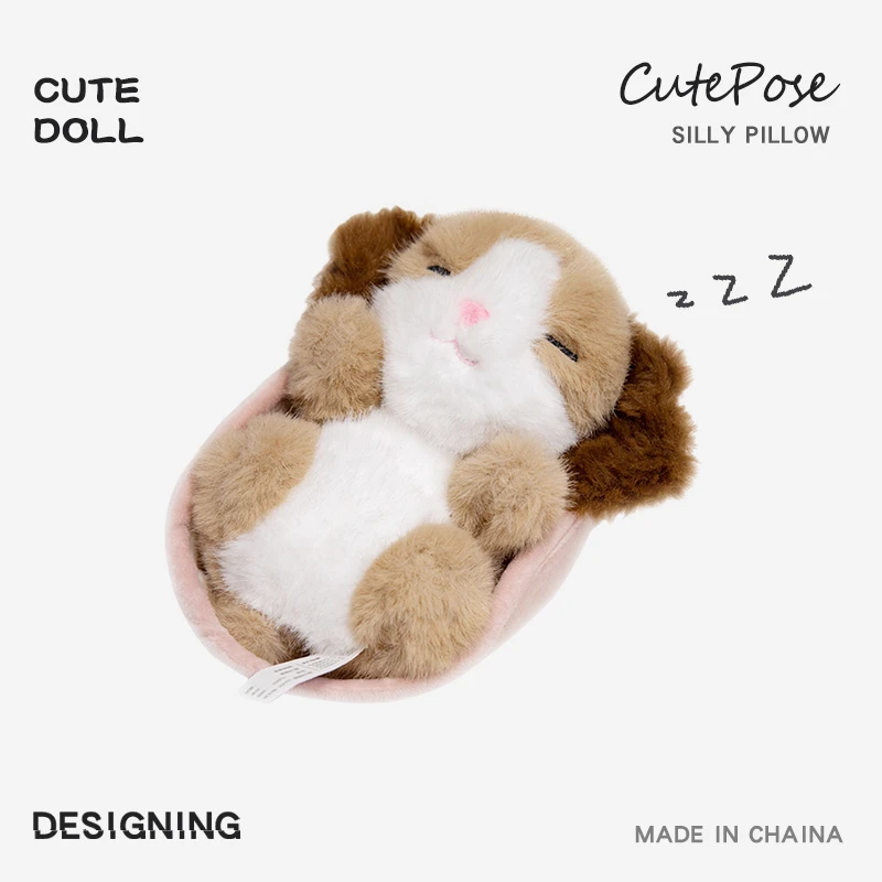 New Design Cute Plush Animal Cradle Toy Soft Fluffy Sleeping Koala Rabbit Puppy Pillow Toy