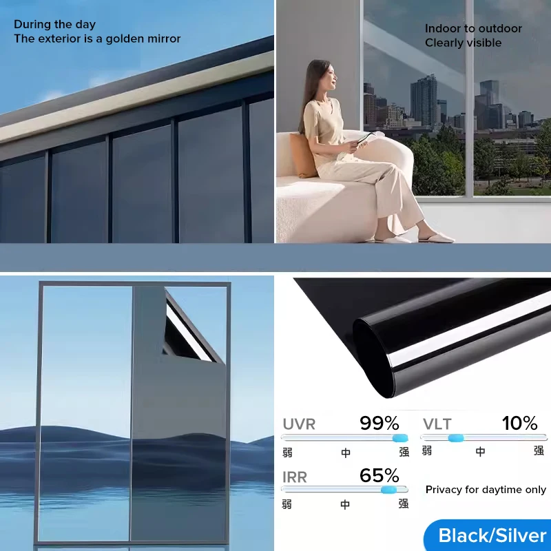 viwocool residential windows film uv rays blocking 99% one way mirror glass film