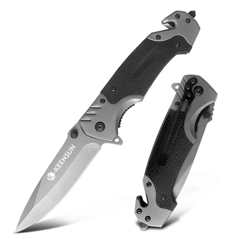Популярный дизайн лезвия из нержавеющей стали с титановым покрытием G10 Тактический походный Многофункциональный Открытый карманный нож для охоты