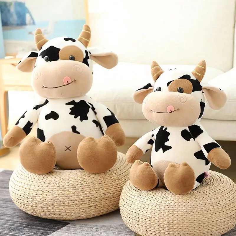 Factory Wholesale Custom Cute Soft Farm Animal Stuffed Plush Cow Toys
