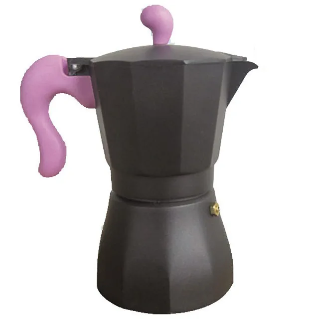 New arrival customized  moka aluminum ceramic coffee pot with top quality and high appearance