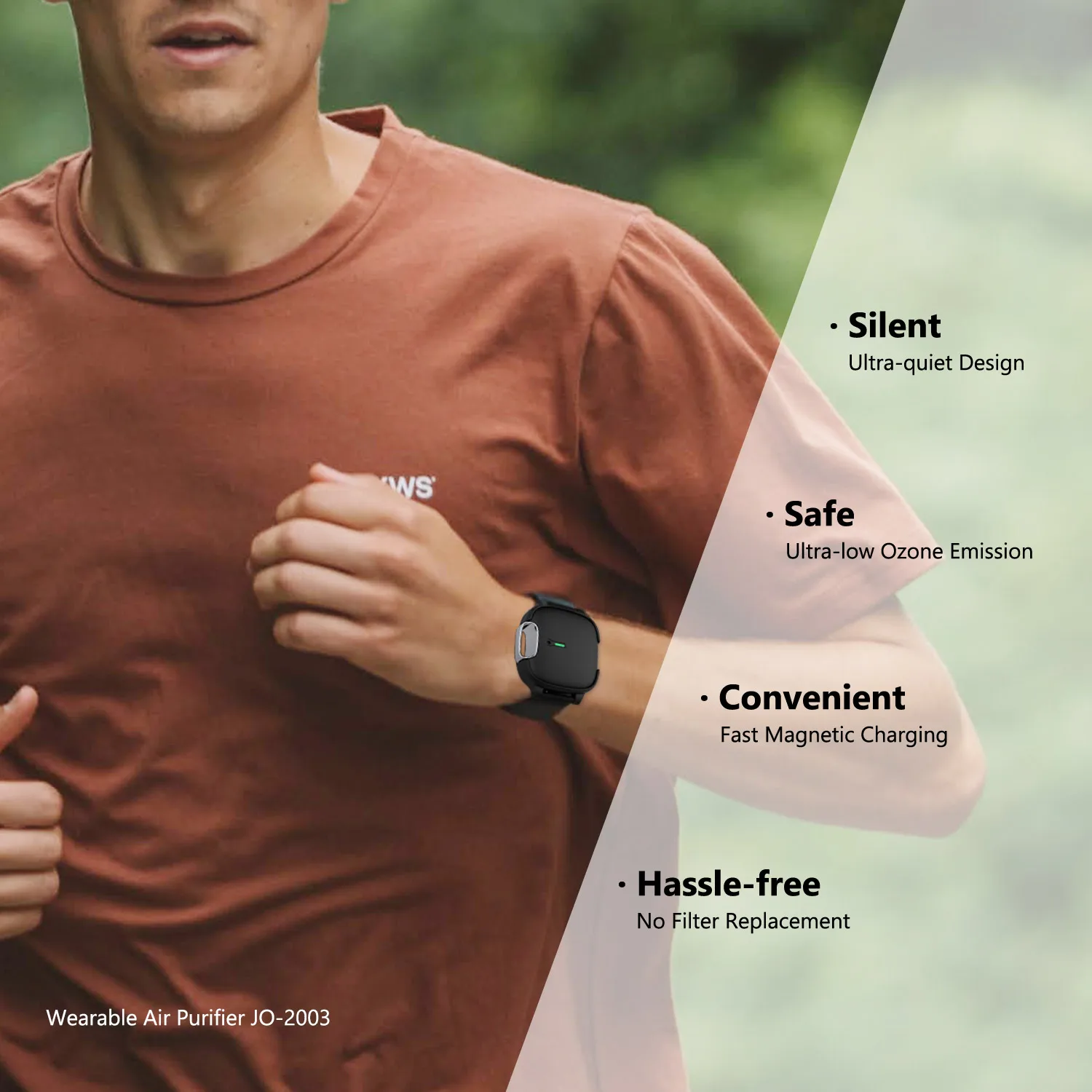 2-In-1 Portable Small Wrist Wear Air Cleaner Rechargeable Personal Mini Wristband Necklace Air Purifier