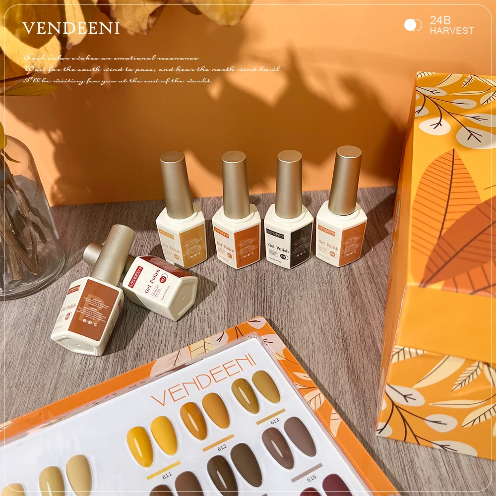 Vendeeni 24 Цветной Гель-лак набор частная марка 15 мл бутылка био-Гели Soak Off бесплатный образец нетоксичный гель лак для
