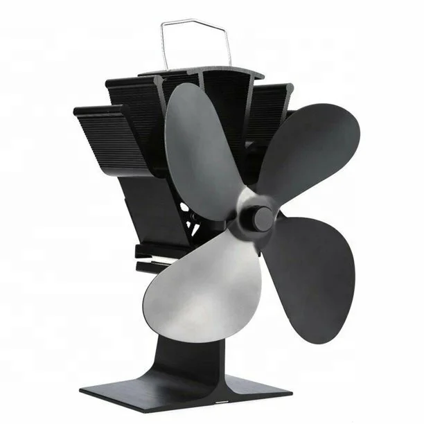 Factory Price Eco-friendly Energy Efficient 4 Blades Fireplace Accessories Heat Powered Stove Fan