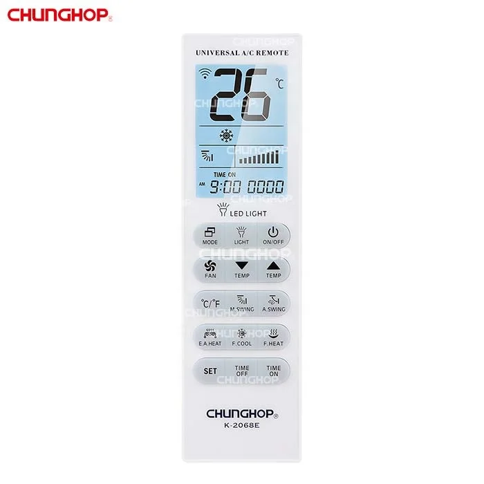 Multi brand K-2068E a/c remote universal air conditioner remote control replacement for LG Yair Carrier Trane etc