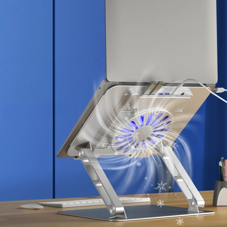 Best Quality Aluminum Alloy Laptop Stand Foldable Multifunctional Adjustable Laptop Folding Stand With Cooling fan