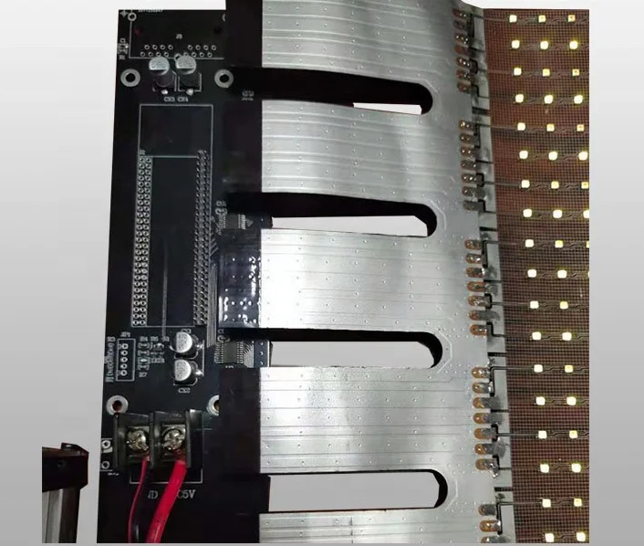 LED holographic transparent high-definition display with strong stability Transparent film screen for office building glass