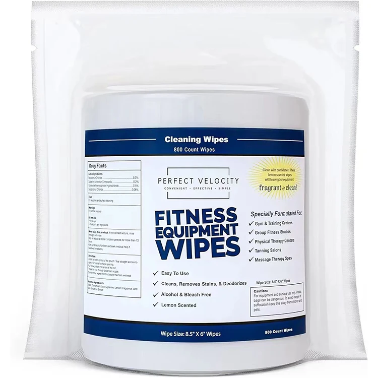 China Manufacturer Wholesale Private Label Fitness Equipment Wet Wipe For Gym