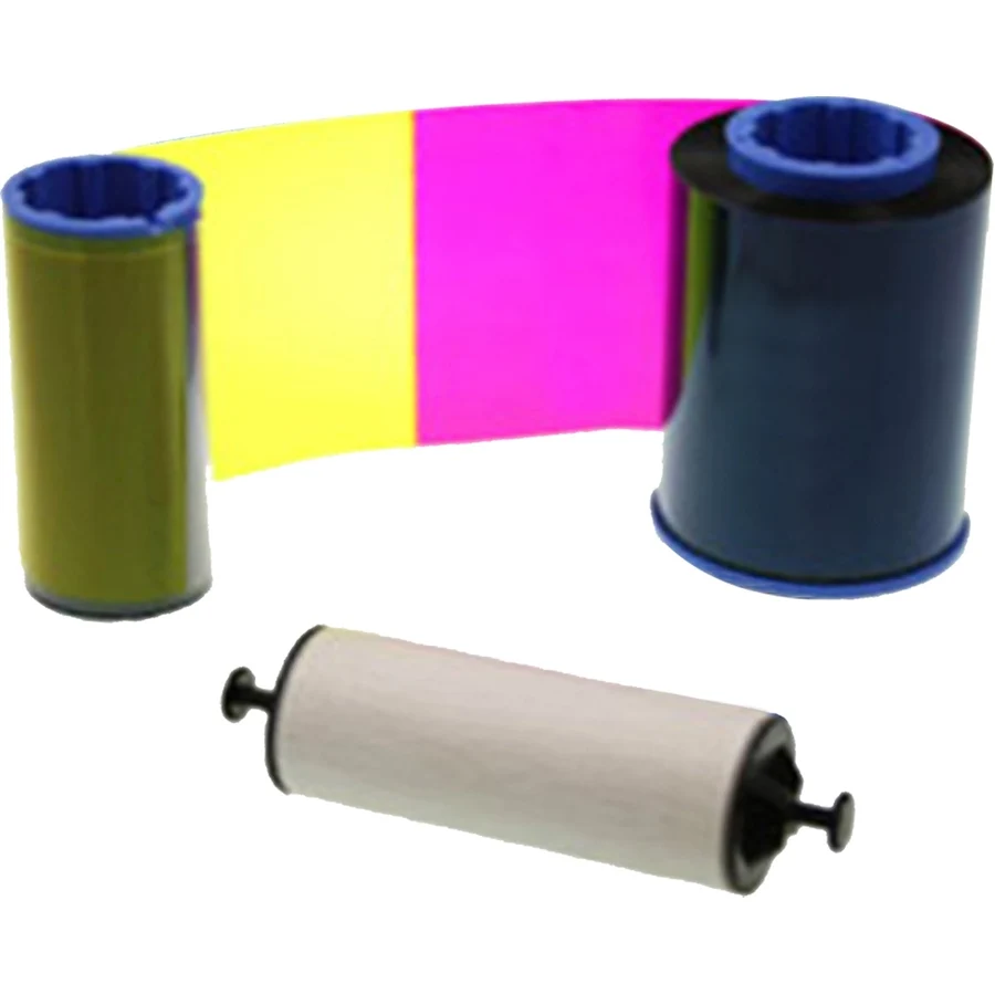 800012-445 YMCK Color Ribbon & 800012-601 Ribbon Transfer Film For Zebra ZXP Series 8 ZXP8 Printer
