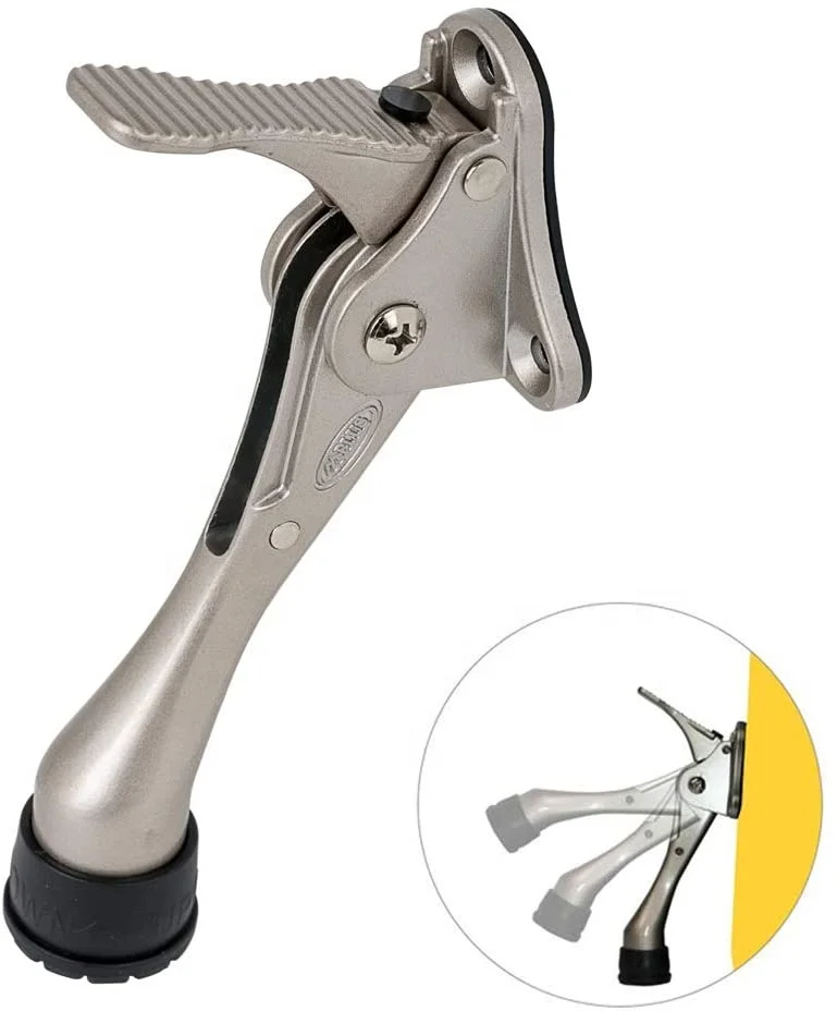 Height 4 inch automatic floor door stop Downshift door stop One-button height adjustable semi-automatic door stop