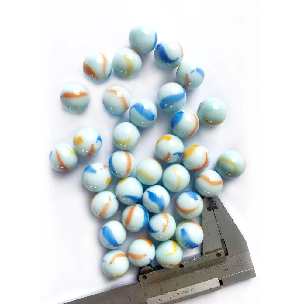 16mm  25mm cream color marble ball glass for children playing toys