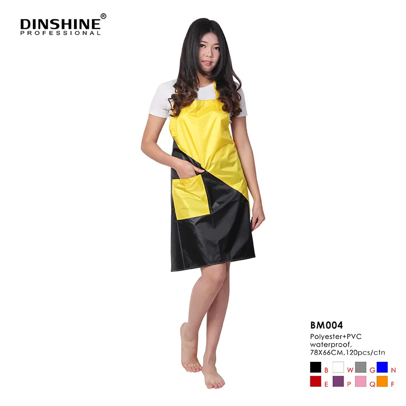 Dinshine Custom Transparent Hairdresser Barber PVC / PU Apron