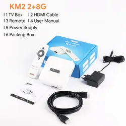 2023 4K Android TV Box MECOOL KM2 Amlogic S905X2 2GB DDR4 USB3.0 SPDIF Ethernet WiFi Multi-streamer HDR 10 IPTVBOX